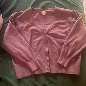 Mauve/brown crop sweater